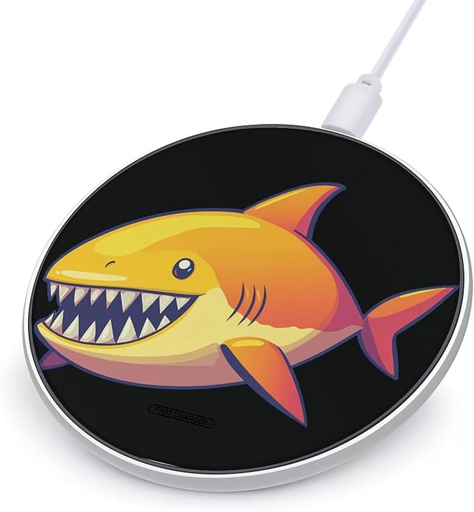 Candy Sharks Phone Charger Magnetic Charging Pad Anti-Slip with USB Cable