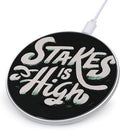 Stakes is High Phone Charger Magnetic Charging Pad Anti-Slip with USB Cable