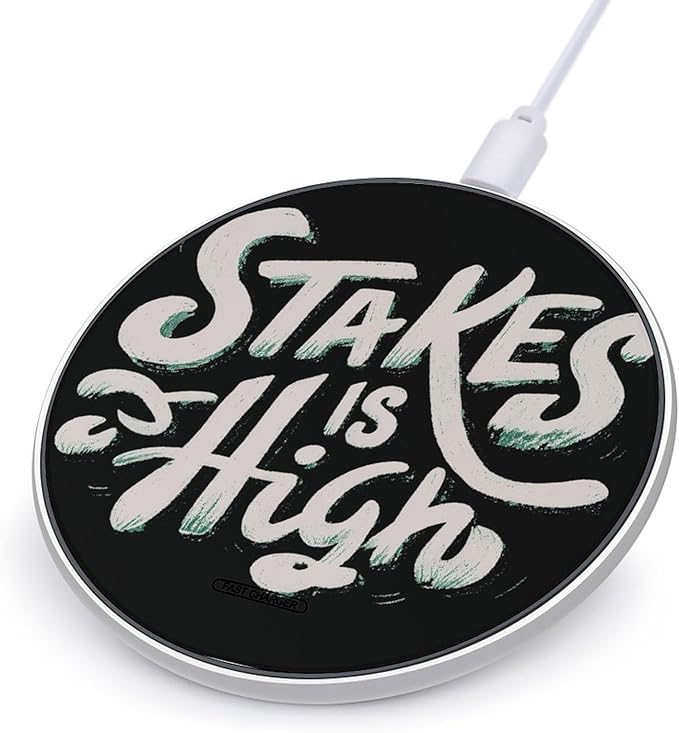 Stakes is High Phone Charger Magnetic Charging Pad Anti-Slip with USB Cable