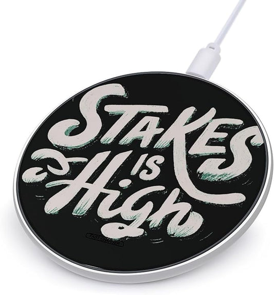 Stakes is High Phone Charger Magnetic Charging Pad Anti-Slip with USB Cable