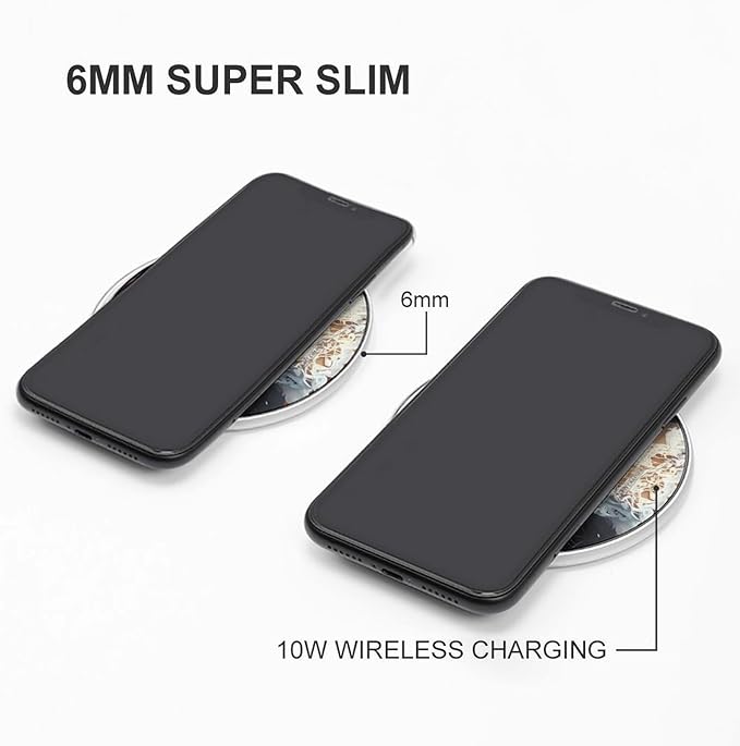 Mexican Day of The Dead Floral Skull Wireless Charger Anti-Slip Wireless Charging Pad Slim Charger Mat for Men Women