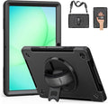 Junfire Protective Case for Galaxy Tab A11 Plus 11-inch 2025 with Screen Protector Shockproof Rugged Case for Samsung Tab A11+ with 360°Rotating Kickstand/Hand Strap/Shoulder Belt