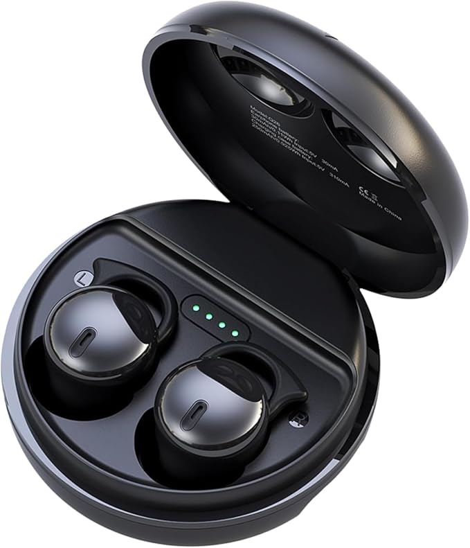 Invisible Sleep Headphones Sleep Earbuds for Side Sleepers Mini Noise Blocking Sleep Earphones Bluetooth 5.3 Wireless Earbuds for Sleeping Working Black