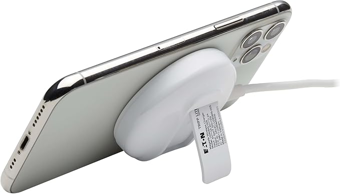 Eaton Tripp Lite Series Wireless Charger Pad 15W Magnetic Phone Charging Pad MagSafe MFi Charging for Apple iPhone iPad &amp AirPods 5ft Cable White 1-Year Warranty (U280MS-005)
