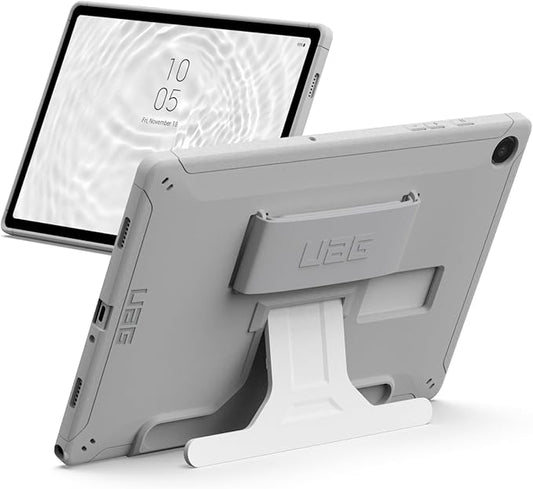 UAG Designed for Samsung Galaxy Tab A9 Plus Case 11 SM-X210 SM-X215 SM-X216 SM-X218 Scout w/Handstrap &amp Kickstand Healthcare White/Gray Rugged Military Protective Cover by URBAN ARMOR GEAR