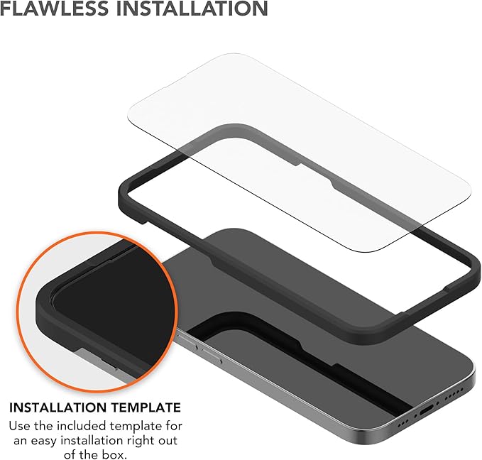 Rokform - Screen Protector Compatible with the iPhone 16 Active Touch Shatter Proof High Definition Case Friendly Tempered Glass iPhone Screen Protector 2 Pack (Clear)