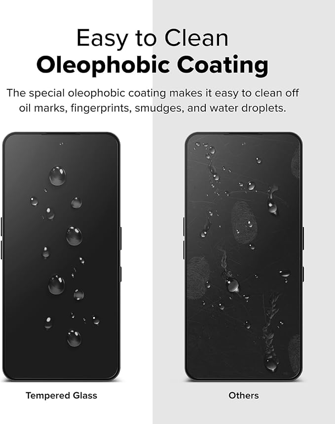 Ringke Easy Slide [Super Easy to Install] Compatible with Nothing Phone 3a / 3a Pro Screen Protector Case Friendly 9H Hardness Tempered Glass with Simple installation Tool - 2 Pack