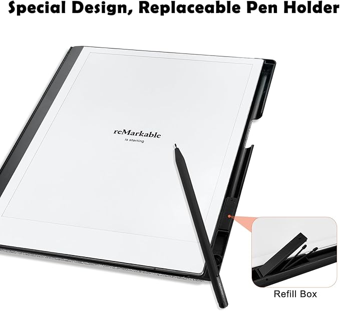 Case for Remarkable 2 Paper Tablet 10.3 2020 ReleasedLightweight and Hard Back Shell Protective Book Folio Cover with Built-in Pen HolderComes with Remarkable 2 Pen Tips.