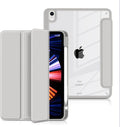 Batianda Hybrid Case for 11-inch iPad Air 2024 M2 Chip/iPad Air 4th/5th 10.9 inch [Built-in Pencil Holder] Shockproof Cover with Clear Back Shell TPU BumperGrey