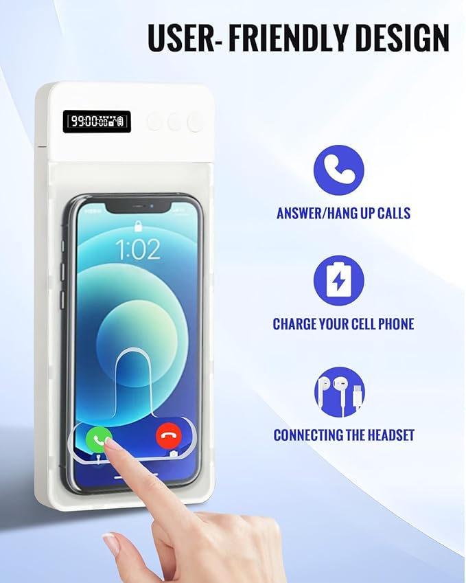 Portable Phone Lock Box with Timer 99 Hours for iPhone &amp Android for College Students Fitness ADHD Self-Control 60 Days Battery Focus Gifts for Student Graduation College Essentials