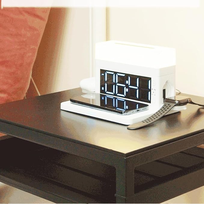 Multifunctional Alarm Clock White