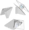 Y-Shaped Detachable Case for iPad (A16) 11th/10th Generation (2025/2022) Clear 360°Rotating Magnetic Back Multi-Stand &amp Shockproof Hybrid Cover for iPad 11/10 Auto Wake/Sleep Gray