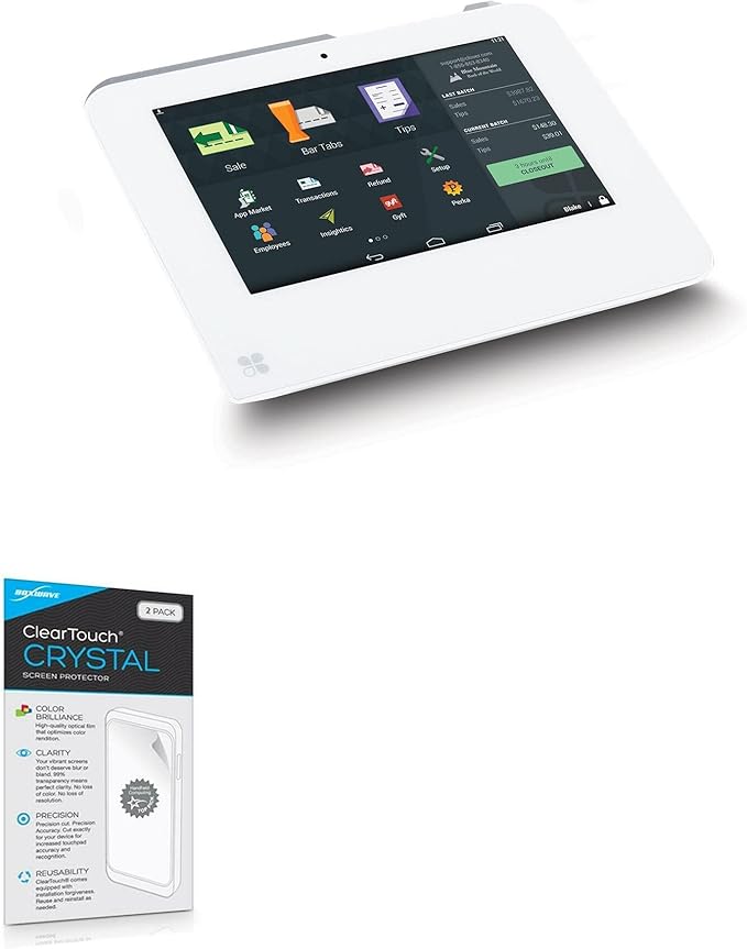 BoxWave Screen Protector Compatible with Clover Mini - ClearTouch Crystal (2-Pack) HD Film Skin - Shields from Scratches for Clover Mini