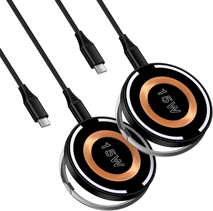 S24 Ultra Wireless Charger Fast Charging Pad for Galaxy S24+/S24/S23+/S22/S21/S20/Z Flip 5Google Pixel 8Pro/8a/7/62Pack 15W Magnetic Wireless Charger Mat Charger Dock for iPhone 15