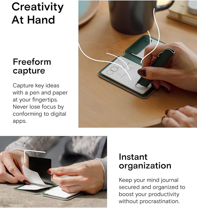 MOFT Magnetic Compatible Note Flip Magnetic Notepad &amp Card Holder with Invisible Pen Compatible with iPhone 16 Series and Other Phones Two Types of Notepad Misty Cove + Sunset