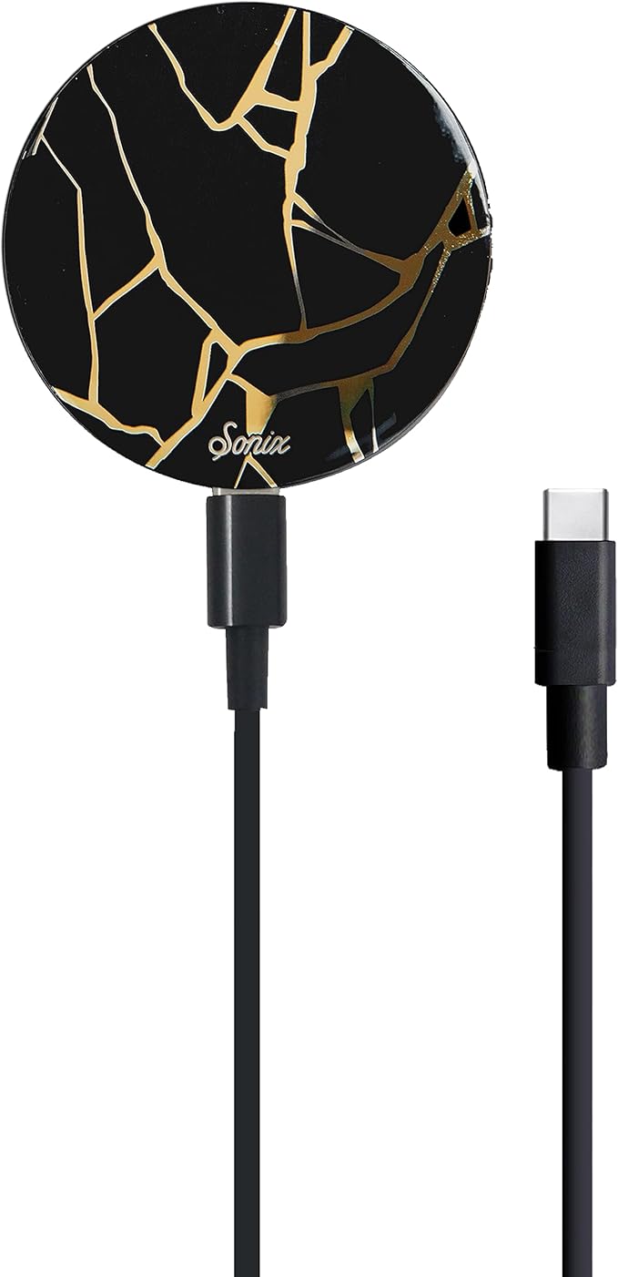 Sonix Magnetic Charger Compatilbe with MagSafe for iPhone | Fast Wireless Charger x 6.5ft Cable (USB-C) | Kintsugi