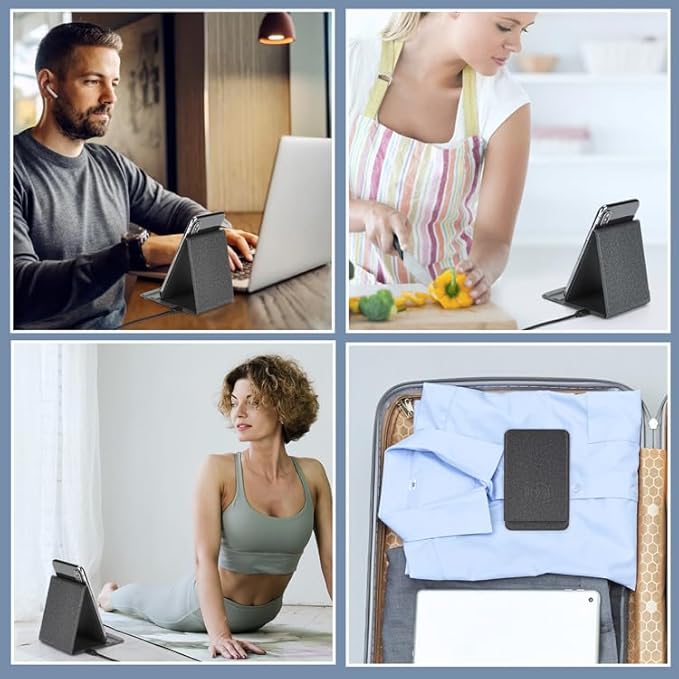 Portable Phone Holder Wireless Charger Foldable Phone Charger 15W Fast Mini Wireless Charging Compatible with iPhone 15 14 13 12 Pro XS 8 Plus Samsung Galaxy S23 S22 S21 Note 20 etc.
