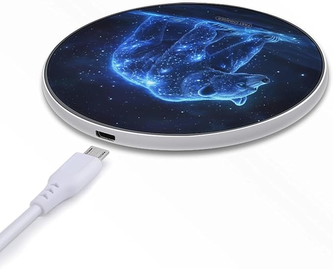 Bear Wireless Charger Anti-Slip Wireless Charging Pad Slim Charger Mat for Men Women