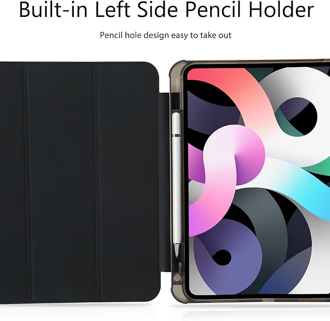 Pink Leopard Print Case for iPad mini 7 A17 Pro 2024/iPad Mini 6 (8.3 Inch2021) 6th Gen[Pencil Holder+Auto Sleep/Wake]Slim Trifold Stand Protective Cover with Soft TPU BackBlack