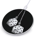 Two Dice Hanging on A Rope Phone Charger Magnetic Charging Pad Anti-Slip with USB Cable