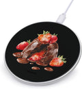 Strawberry Chocolate Flowing Fast Portable Charger 10W Funny Graphic Phone Charging Pad with USB Cable