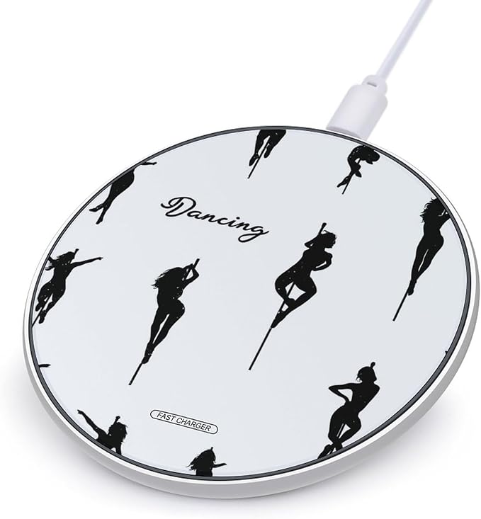 Pole Dance Dancing Fast Portable Charger 10W Funny Graphic Phone Charging Pad with USB Cable