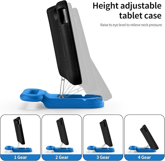 Kids Case for iPad (A16) 11th/10th Gen 10.9'' 2025/2022Adjustable Portrait/Landscape Stand/Drop Proof with HandleChild Friendly Case for iPad Air 11 (M4/M3/M2) 2026/2025/2024 (BlackBlue)