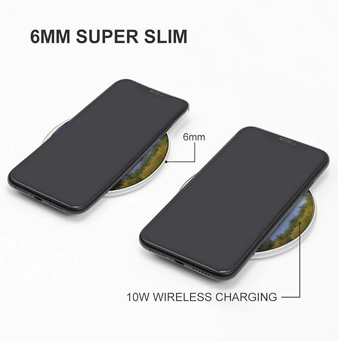 Mountain and Lake Pictures Wireless Charger Fast Wireless Charging Pad with USB Cable 10W Anti-Slip Magnetic Wireless Charger Portable Slim Charger Puck Travel Charging Station