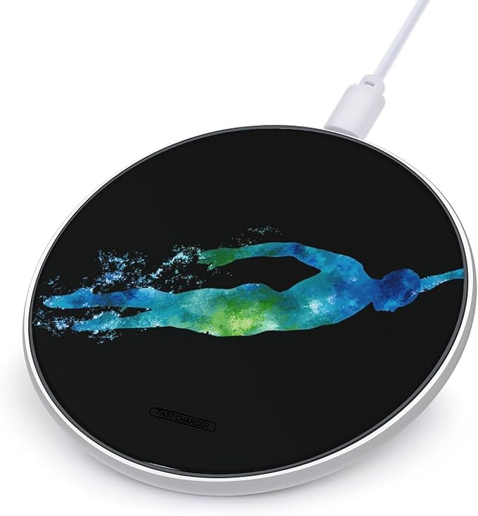 Swim Swimmer Swimming Phone Charger Magnetic Charging Pad Anti-Slip with USB Cable