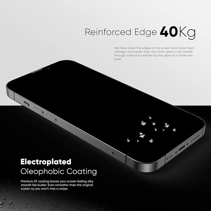 FLOLAB for iPhone 14/13 / 13 Pro Privacy Screen Protector is the Best Tempered Glass that Protects your Privacy - Durable Smooth as Butter and Easy to Install Guaranteed. (Anti Dust)
