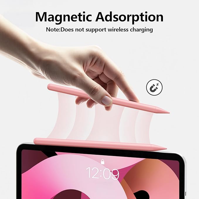 Stylus Pen for iPad 6th-11th Generation-2X Fast Charge Active Pencil Compatible with 2018-2026 Apple iPad Pro 11/12.9/M4 iPad Air 3/4/5/M2/M3/M4iPad mini 5/6/7 Gen-Pink