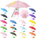 16 Sets Phone Umbrella Sun Shade Bulk with Adjustable Fist Hand Suction Cup Stand Universal Cell Phone Umbrella Sun Shield Mobile Holder for Summer Outdoor Beach Pool Travel UV Protection