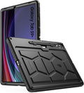 Poetic TurtleSkin Case for Samsung Galaxy Tab S10 Plus (2024 Release) / S9 Plus (2023 Release) 12.4 inch Case with S Pen Holder Heavy Duty Shockproof Kids Friendly Protective Silicone Cover Black