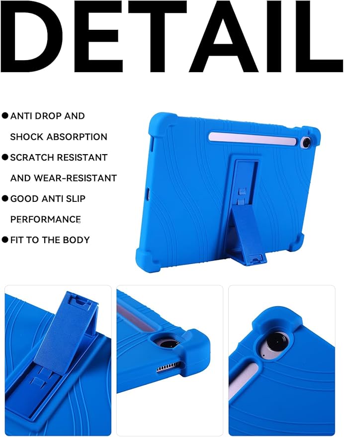 Case for Samsung Galaxy Tab S10 FE Plus/S10 FE+5G 13.1-Inch - Protective Cover with S Pen Holder &amp Multi-Angle Viewing Stand (Blue)