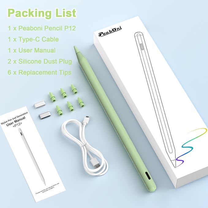 Green+6pcs Replacement Nibs