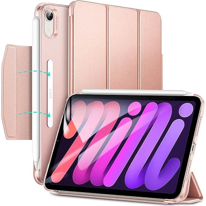 Sahara - ESR Folio Case for iPad mini (A17 Pro) iPad mini (6th Generation 2021) Rose Gold (TB00044)