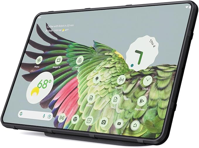 Case and Travel Cover for Google Pixel Tablet (2023) Nakedcellphone Special Ops Rugged Shield and Hard Shell View Stand Companion - Matte Black