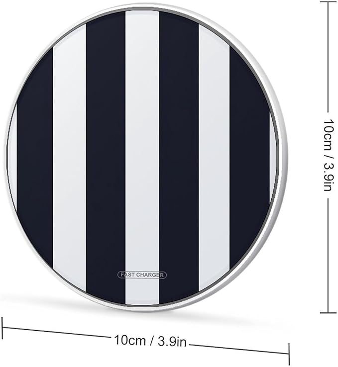 Navy Stripe Wireless Charger Anti-Slip Wireless Charging Pad Slim Charger Mat for Men Women