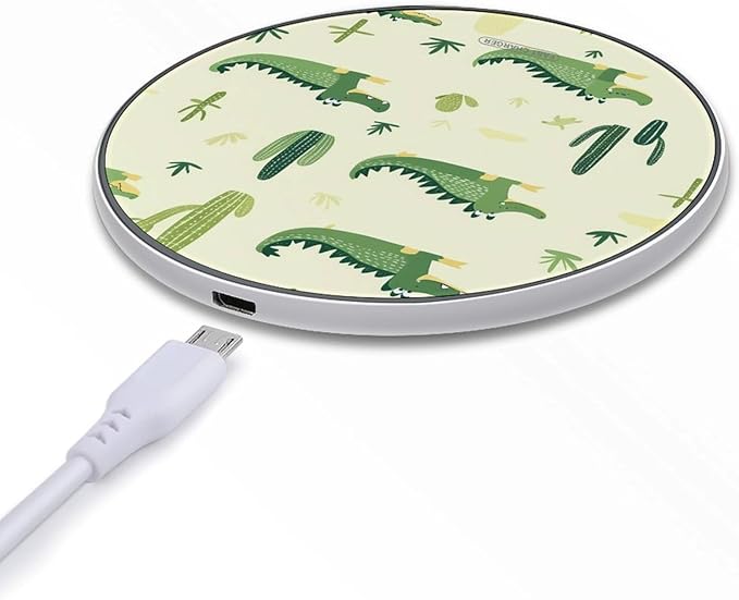Alligators Cactus Phone Charger Magnetic Charging Pad Anti-Slip with USB Cable