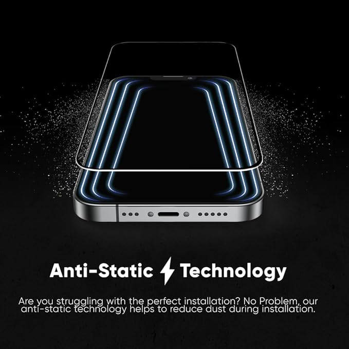 FLOLAB NanoArmour ONETIME MAX for iPhone 16 Pro Matte 3D Screen Protector Anti Glare PolarSpectra Anti-RainbowTempered Glass Edge Reinforced Easy Install Dust-Free Scratch Resistant
