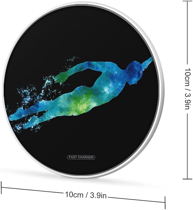 Swim Swimmer Swimming Phone Charger Magnetic Charging Pad Anti-Slip with USB Cable