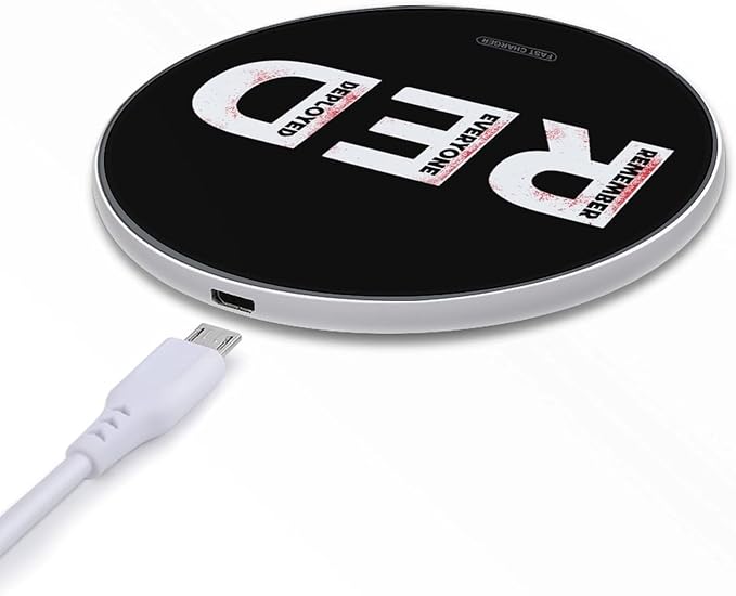 Remember Everyone Deployed Fast Portable Charger 10W Funny Graphic Phone Charging Pad with USB Cable