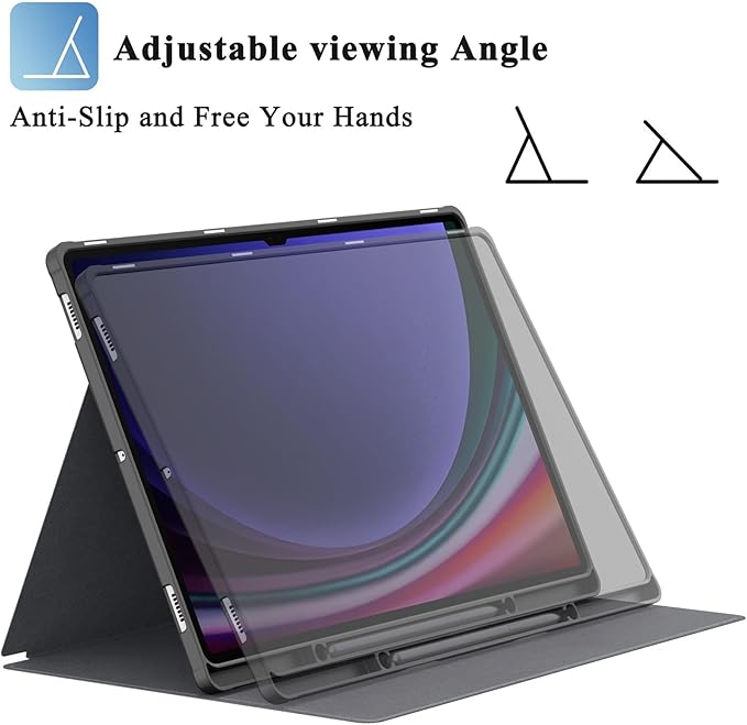 Supveco Case for Samsung Galaxy Tab S10 Ultra/Tab S9 Ultra/Tab S8 Ultra 14.6 Inch with S Pen Holder [Auto Wake/Sleep]Folio Stand Case with Soft TPU Back Cover for Tab S10/S9 Ultra 2024/2023-Book