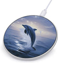 Elegant Dolphin Wireless Charger Fast Wireless Charging Pad with USB Cable 10W Anti-Slip Magnetic Wireless Charger Portable Slim Charger Puck Travel Charging Station