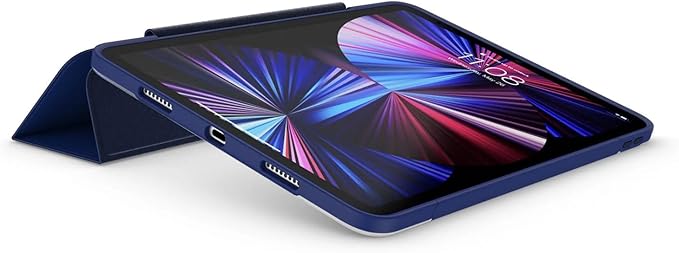 OtterBox - Symmetry Series 360 Elite Case for 11 iPad Pro 1st/2nd/3rd/4th/5th/6th Gen - Scratch-Resistant Tablet Case with Folio and Apple Pencil Holder (Yale Blue)