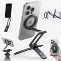 Lamicall for Magsafe Tripod Stand - [Ultra-Compact] Aluminium Magnetic Phone Tripod for iPhone 17/16 Pro Max Flexible Cell Phone Mount Gift with 1/4 Screw Arca &amp Hook Accessories Women Men Blac