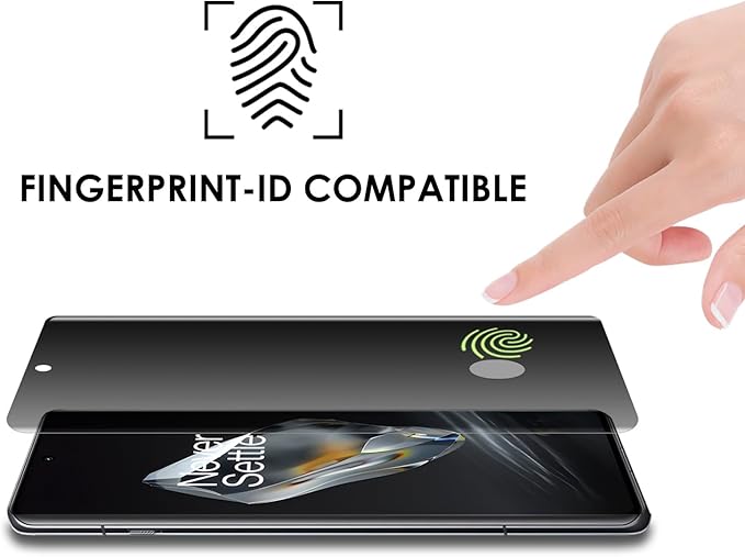 Privacy Screen Protector for OnePlus 12 Tempered Glass UV Set - 3 Pack Anti Spy 9H Hardness Scratch Resistant Fingerprint-ID Compatible Sensitive Touch