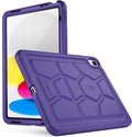 Poetic TurtleSkin case for New iPad (A16) 11th / 10th Generation (2025/2022) Heavy Duty Shockproof Kids Friendly Silicone Case Cover Only Compatible with New iPad 11/10.9 Inch Purpel