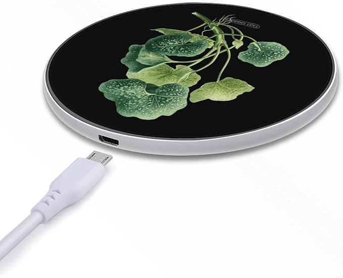 Wild Ginger Plant Fast Portable Charger 10W Funny Graphic Phone Charging Pad with USB Cable