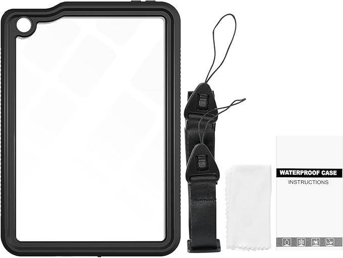 AICase iPad mini 7 A17 Pro 2024 iPad mini 6 2021 (6th Generation) 8.3 Inch WaterproofDustproof Shockproof Case Cover with 360 Full-Body Protection with Lanyard for iPad mini 8.3 7th/6th Gen
